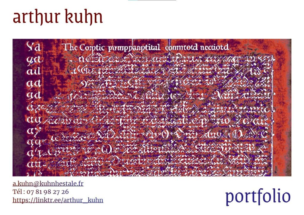 Kuhn, Arthur - portfolio 2023, capture d'écran